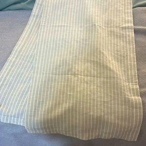 Brand new pale green and white table runner 14 width 72 in length